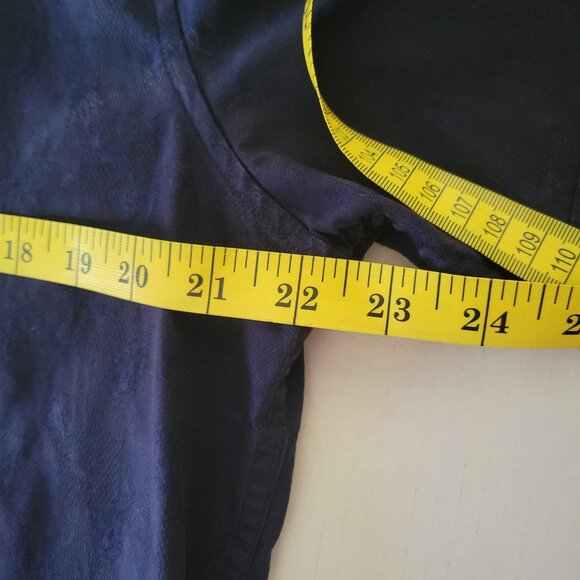 Robert Graham M Navy Blue (Sashiko)Textured Paisley Short Sleeve Button Up Shirt - Picture 7 of 13